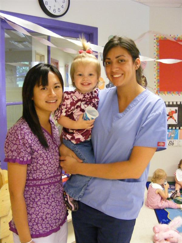 Jess_Graduation-LastDay (2).JPG - These are my teachers Ms. Karen and Ms. Stephanie - I'm going to miss them; However, will I miss that kid on the floor eating paste, not so much -creepy!?)